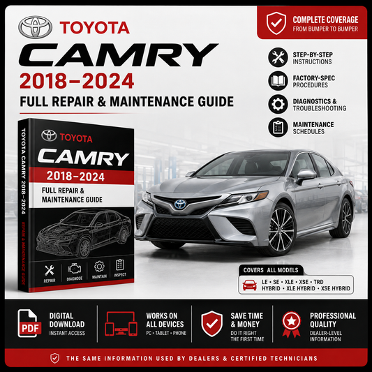 Toyota Camry 2018–2024 Full Repair & Maintenance Guide